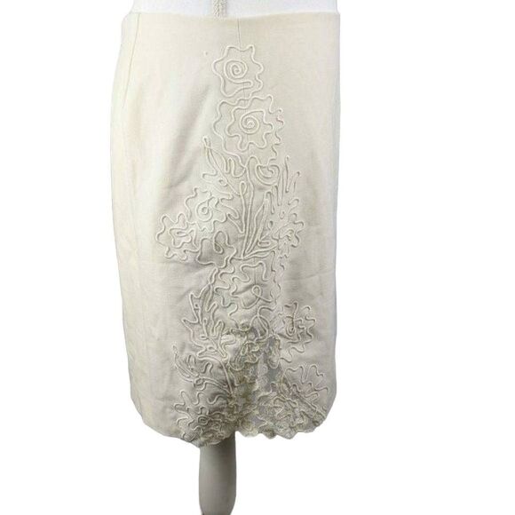 Cache Mini Skirt 6 Lace Embroidered White - Picture 3 of 12